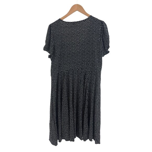 Black & White Polka Dot Sweetheart Neckline Fit & Flare Dress Size 2X 18 20 Plus - Picture 10 of 11